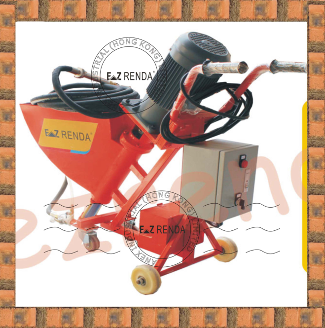 Electric Mortar Spray Machine for Room Decoration 1.5KW / 380V with Air Compressor