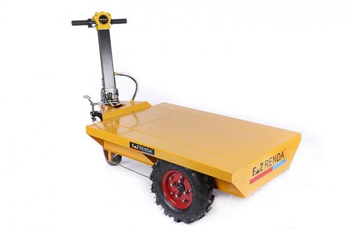 Small Mortar Rendering Machine , Construction Machinery Wheel Trolley Electric Pallet Mobile Cart