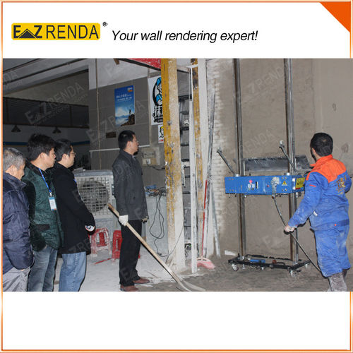 Customers visit EZ RENDA plastering machine with the latest technology :EZ- XP-4.0