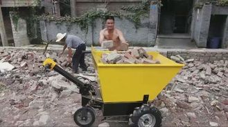 Portable Electric Wheelbarrow With Battery Mobile Machinery Barrow Trolley 600kg Load Capacity