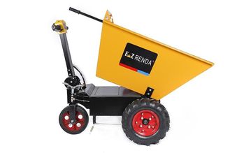 48V 650W Mobile Wheelbarrow With Battery Eletric Construction Cart 600kg Capacity