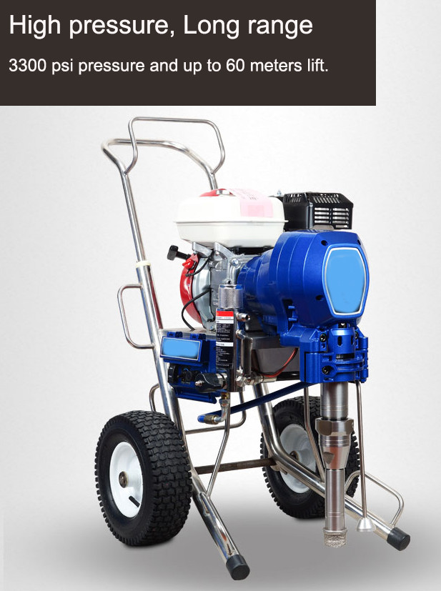 68Kgs Portable Gasoline Spray Plastering Machine For Wall Ceiling / Factory House Project Engineering